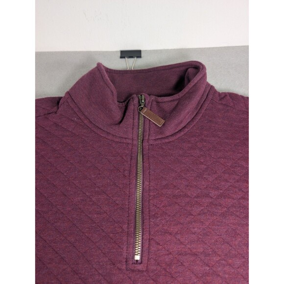 L. L. Bean Women's Quilted Quarter-Zip Pullover in Deep Wine Burgundy Size XL - Picture 3 of 13